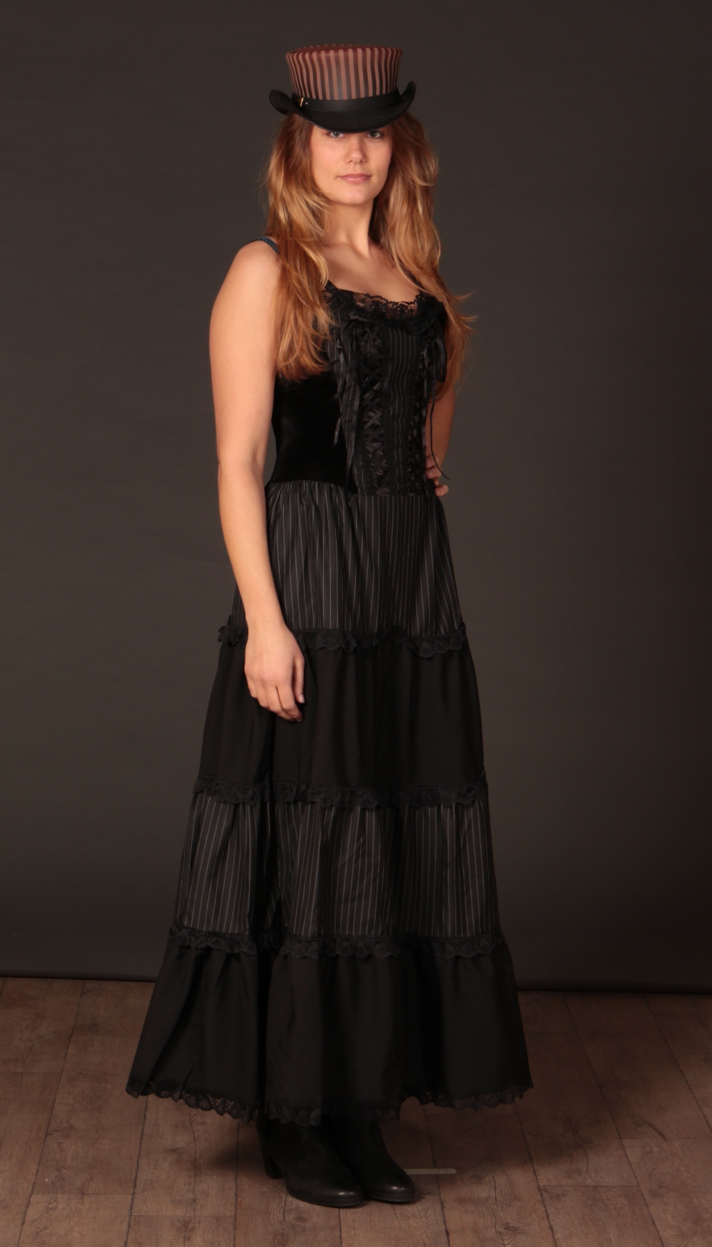 Kleid Western Nadelstreifen