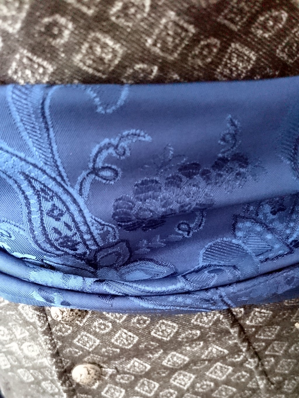 Schärpe aus Jacquard blau