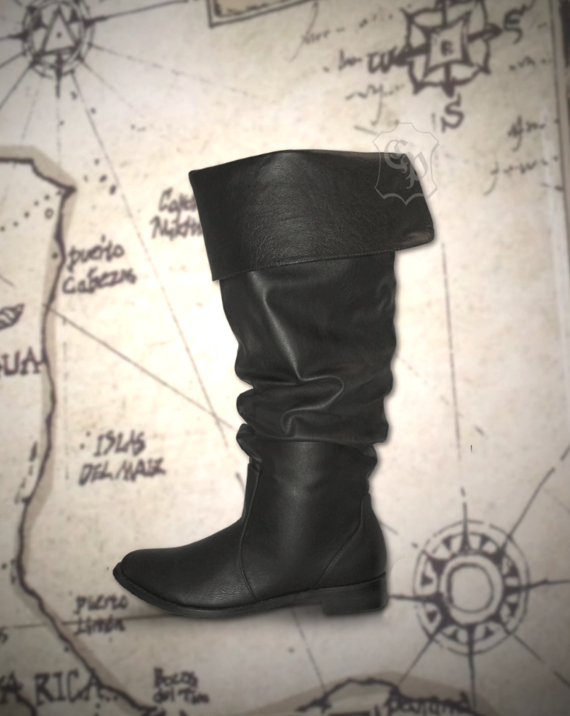 Piratenstiefel Hook schwarz