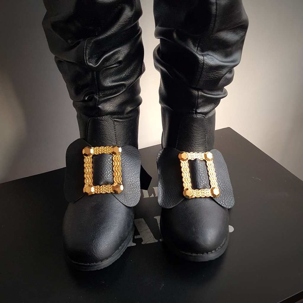 Schuhschnallen gold Karneval Paar