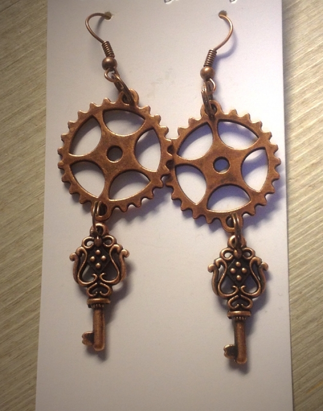 Ohrringe Steampunk Zahnrad