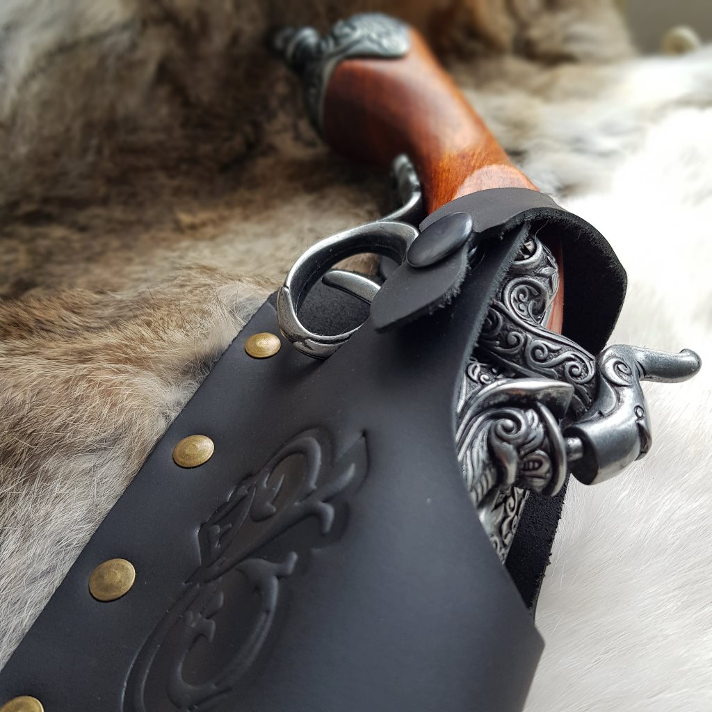 Holster Rind Leder schwarz