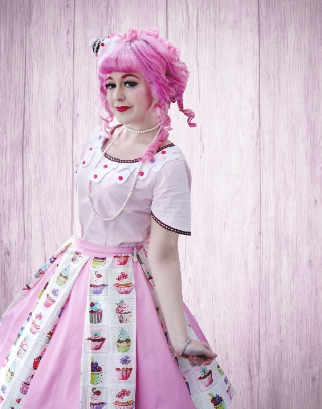 Cupcake Kleid Kostüm 60iger