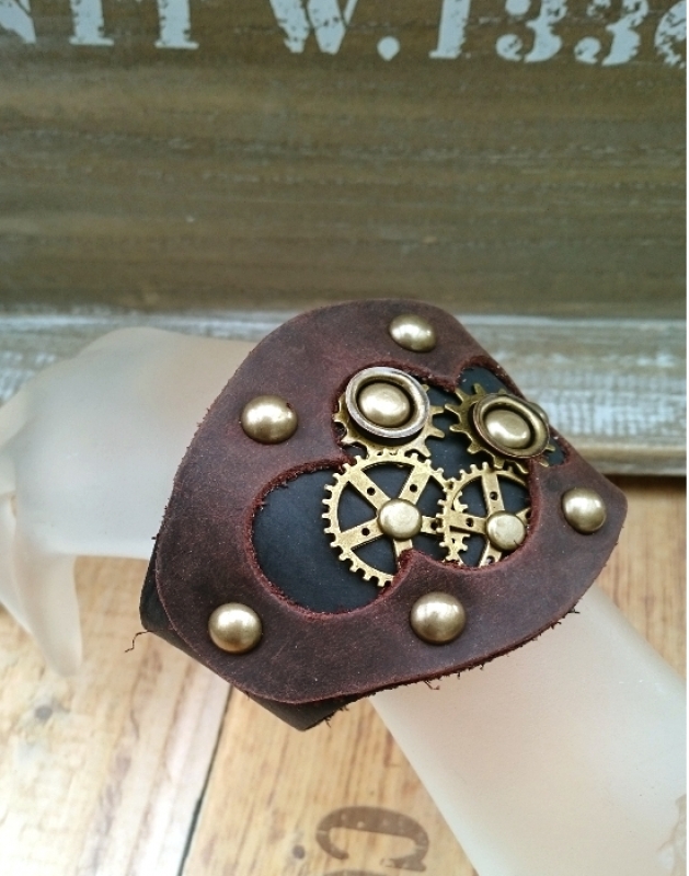 Steampunk Lederarmband